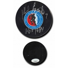 Phil Esposito signed Hockey Hall of Fame puck JSA Authenticated